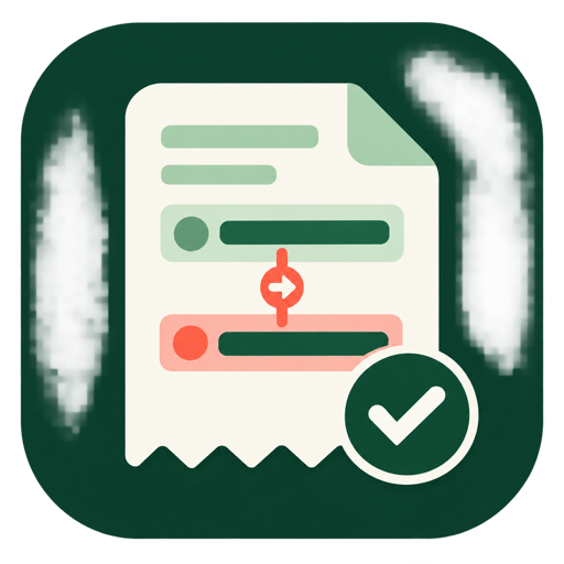 CMS Change Receipt icon showing two changed fields and a verified receipt