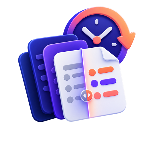 Snapshot Ledger icon showing historical project pages and a clock